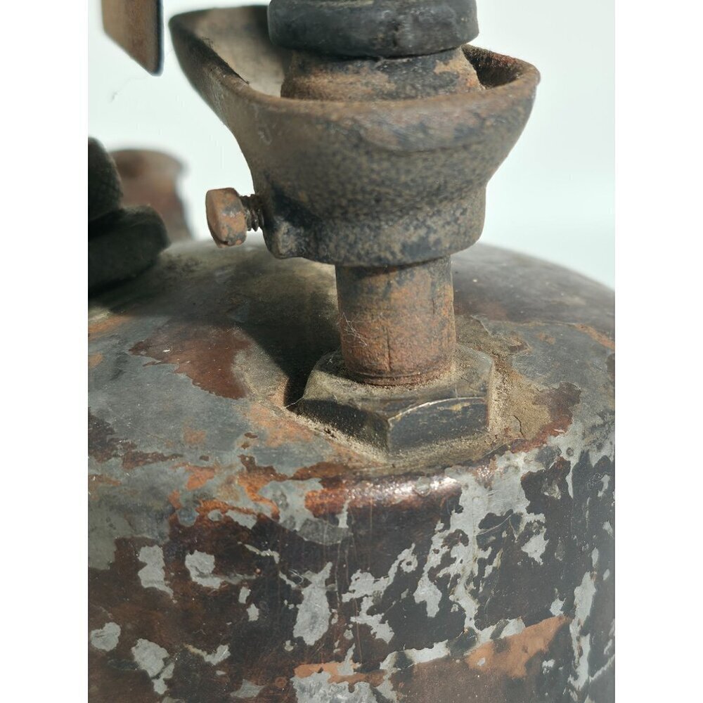 Vintage The Turner Brass Works Sycamore Ill Copper Blow Torch With Black Handle - Picture 15 of 16
